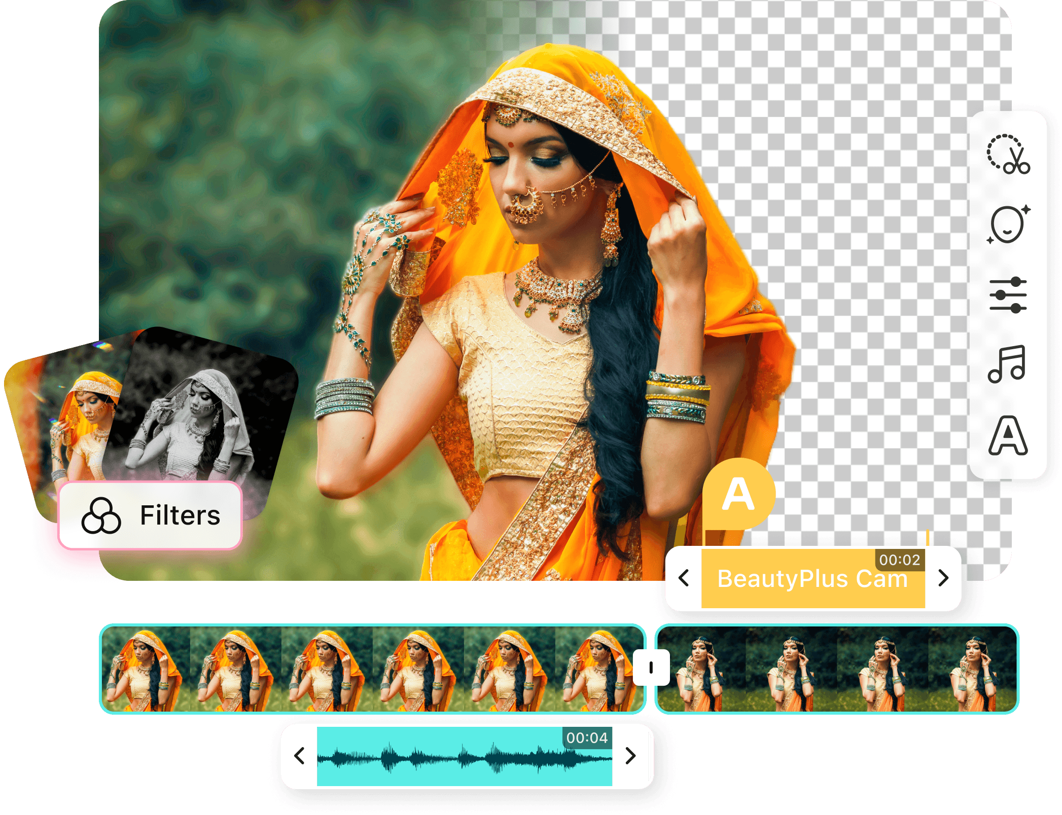 Beauty Plus Cam free photo editing app to unblur image