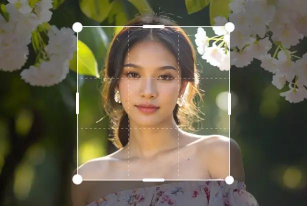 BeautyPlus कैम के फोटो एडिटिंग टूल के साथ अपनी छवि को क्रॉप करें, आकार बदलें और घुमाएँ